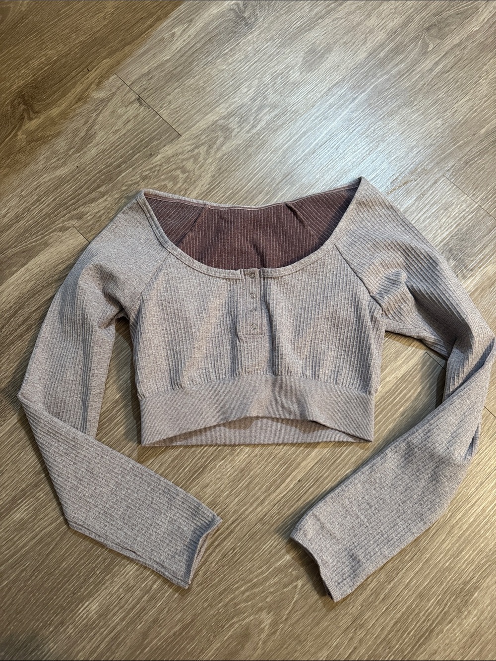 FP Movement by Free People Mauve Ribbed 3 piece set - Picture 6 of 7